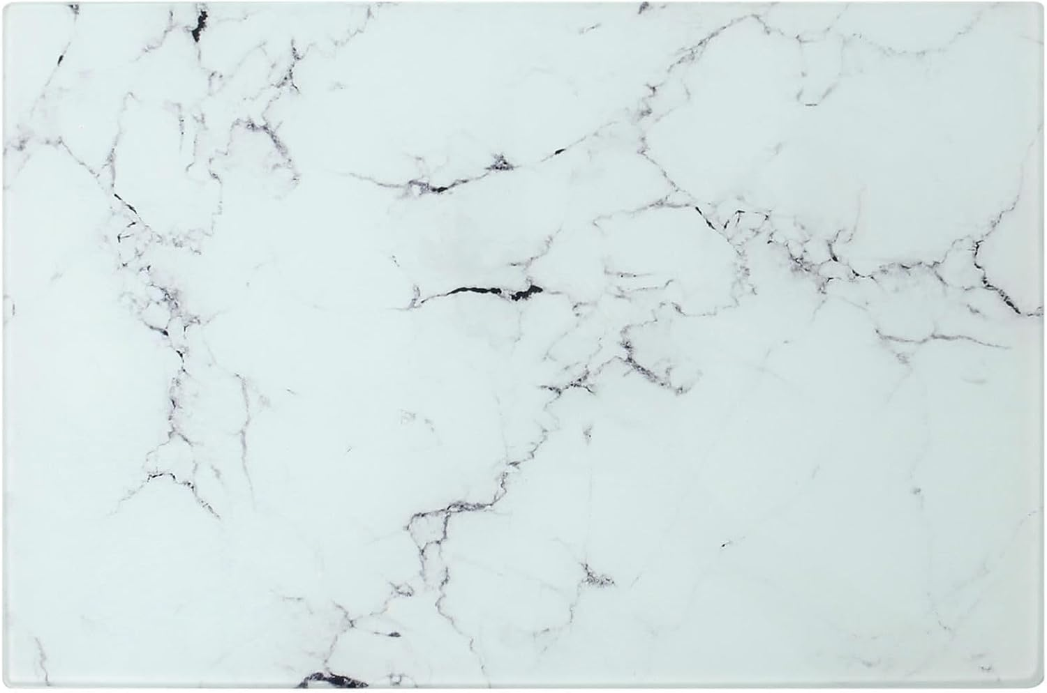 Harbour Housewares Rectangle Glass Chopping Board - 30Cm X 20Cm - Marble - 1X Tempered Heat-Resistant Home Kitchen Worktop Saver Hob Cooker Stove Top Surface Protector Cover Cutting Boards