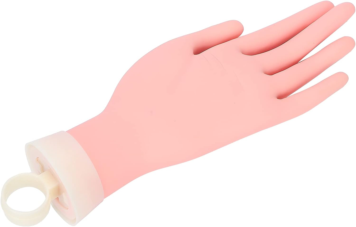 Practice Hand for Nails, Flexible Bendable Nail Hand Nail Practice Hands Silicone Realistic Nail Training Practice Hand Stand for DIY Manicure for Art Display image number 6