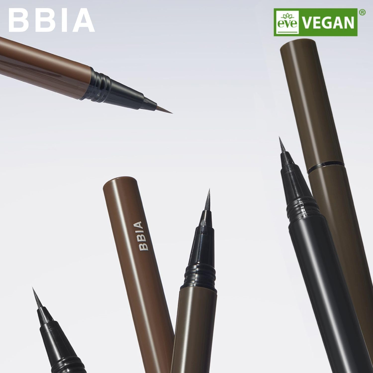 BBIA Last Pen Eyeliner SLIM 3 Colors - Ultra Slim Semi-Transparent Waterproof Liquid Brush Pen Eyeliner Natural Builable Texture Multi-Use Eye Liner Korean Eye Makeup Vegan Formula (S2 DEEP TAUPE S) image number 3