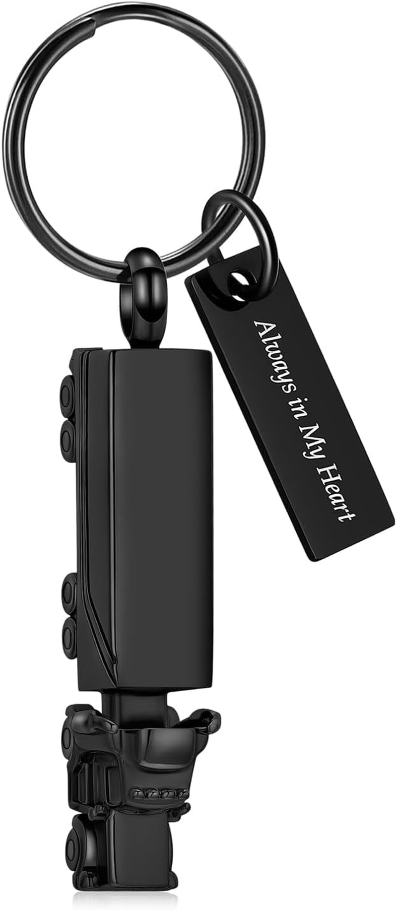 AIWENXI Cremation Jewellery 18 Wheeler Tractor Truck Urn Keychain for Ashes for Women Men Memorial Human Ash Pendant for Pet Dog Cat