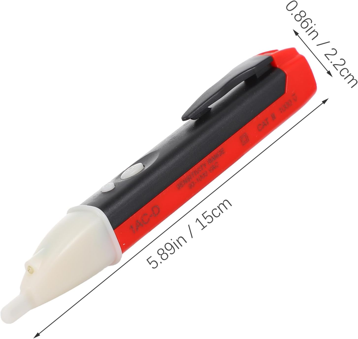 WOONEKY Non-Contact Electrician Test Pen with Sound and Light Alarm, Multifunctional Voltage Tester Pencil for Ac Detection, Red Electrical Testing Tool for Professional Use image number 1