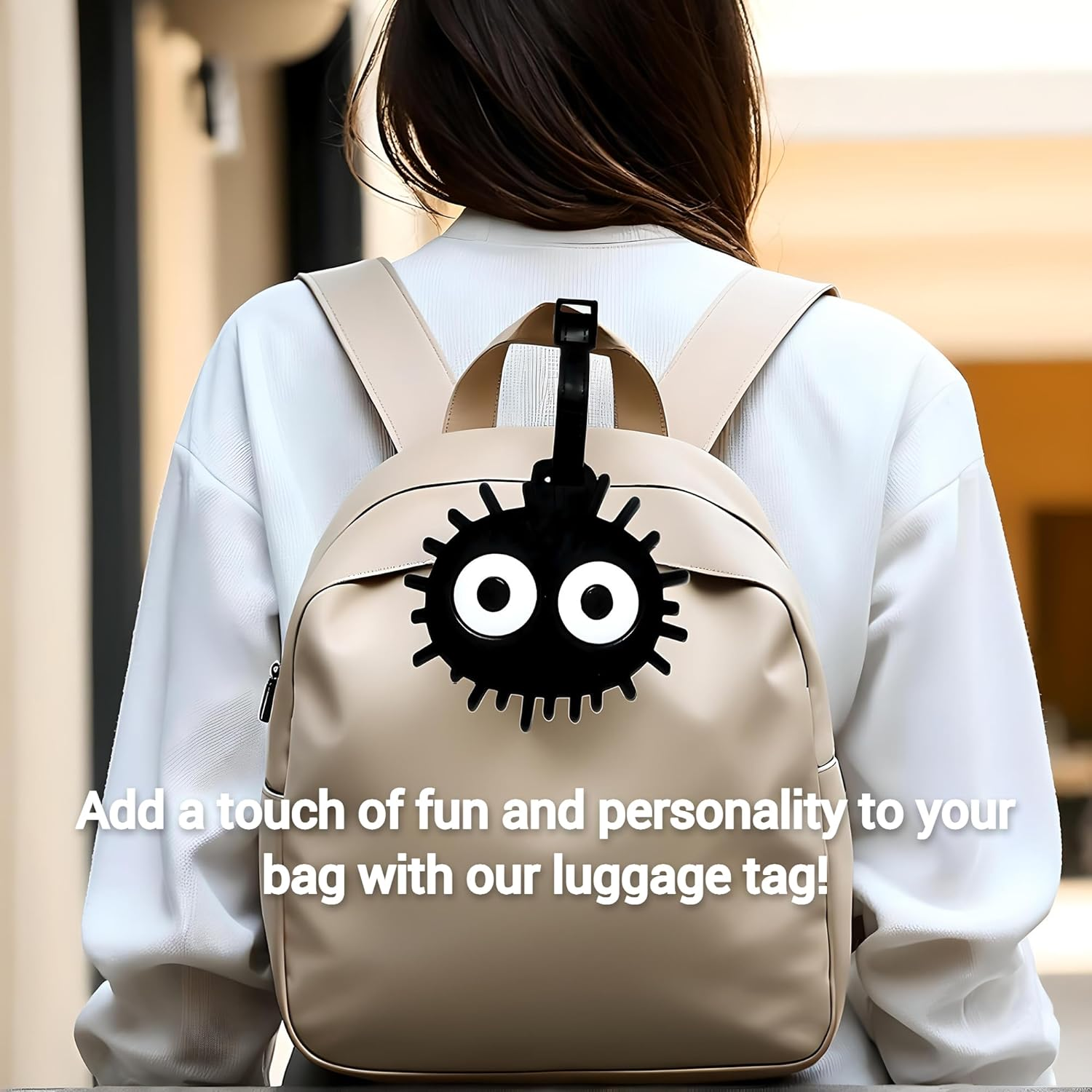 ANINIUCN Dust Bunny Silicone Luggage Tag &ndash; Cute Quirky ID Label for Suitcases, Backpacks & Travel Bags &ndash; Fun Travel Accessory for Teens & Adults - Cartoon Poop-A image number 7