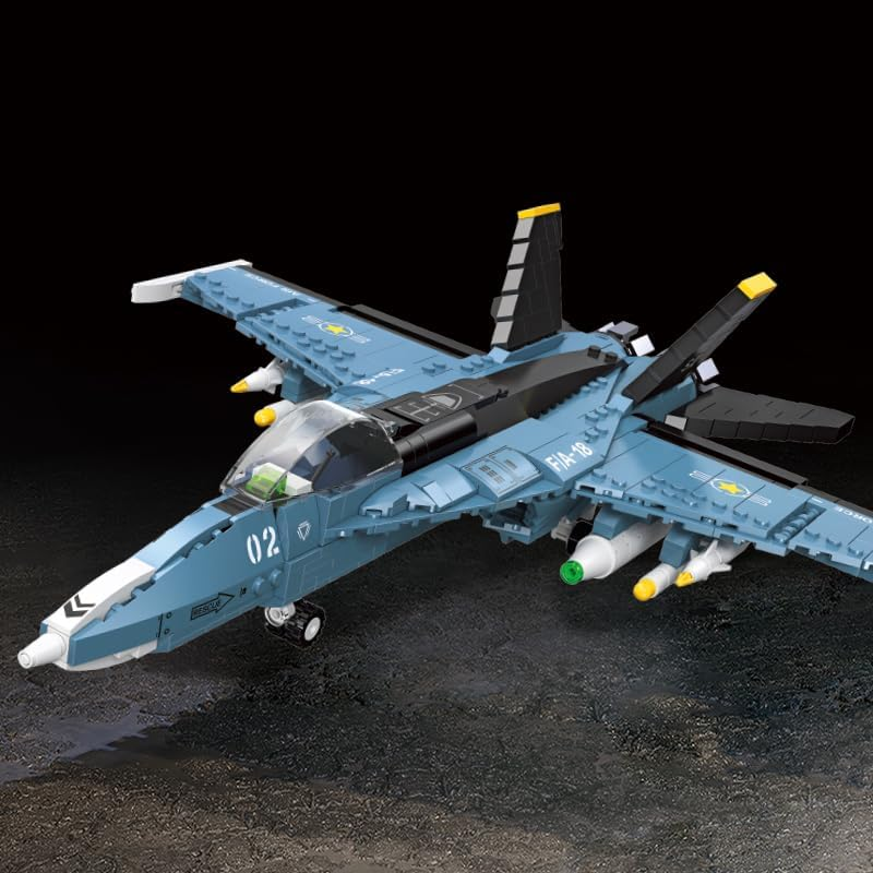 Apostrophe Games F/A-18 Hornet Fighter Jet Building Block Set - 772 Pcs - Air Force Jet Building Block Plane Toy for Kids Older than 10 and Adults &ndash; Compatible with All Building Bricks image number 4