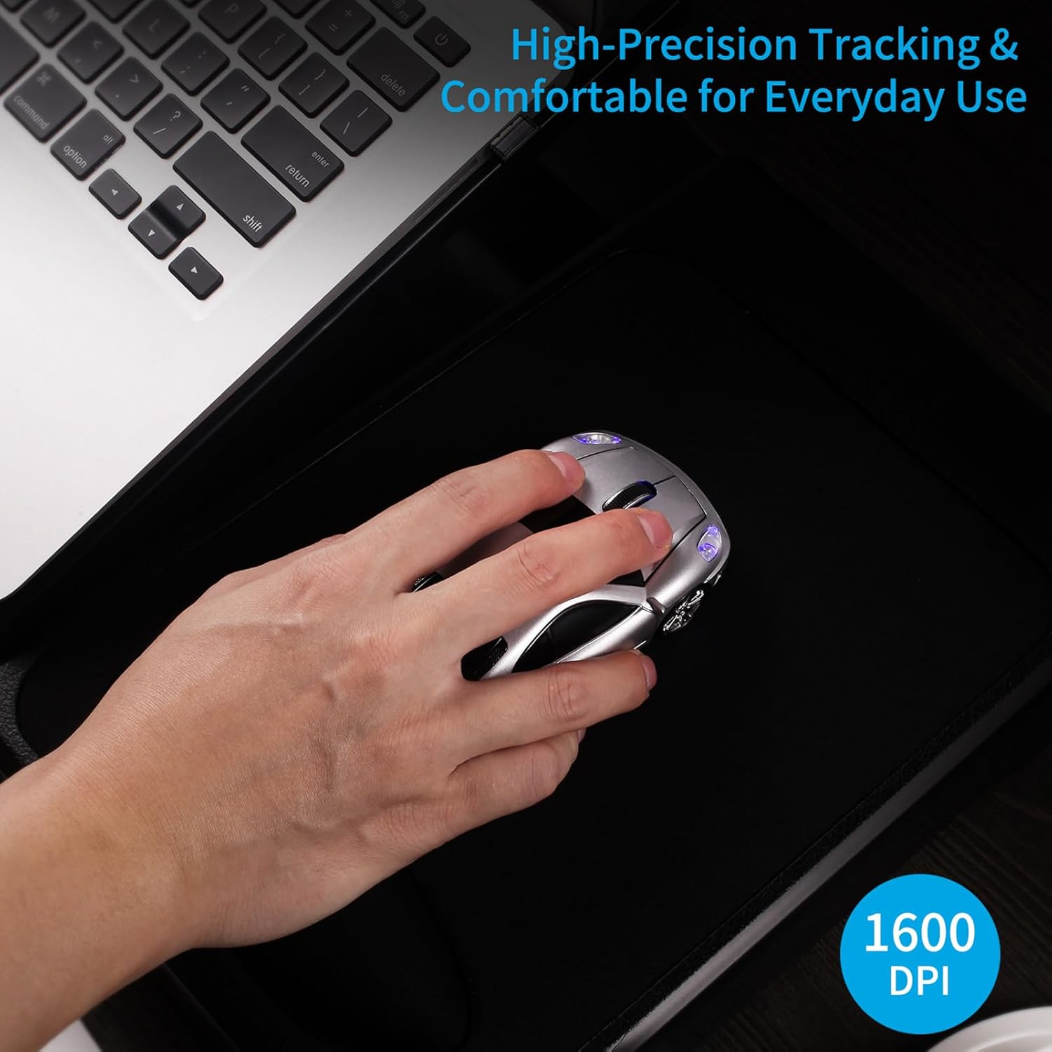 Desktop Mouse Car Mouse Auto Sleep Wide Compatible 2.4Ghz Wireless Sports Car Style 1600DPI Gaming Mouse LED Headlamp Mice image number 4