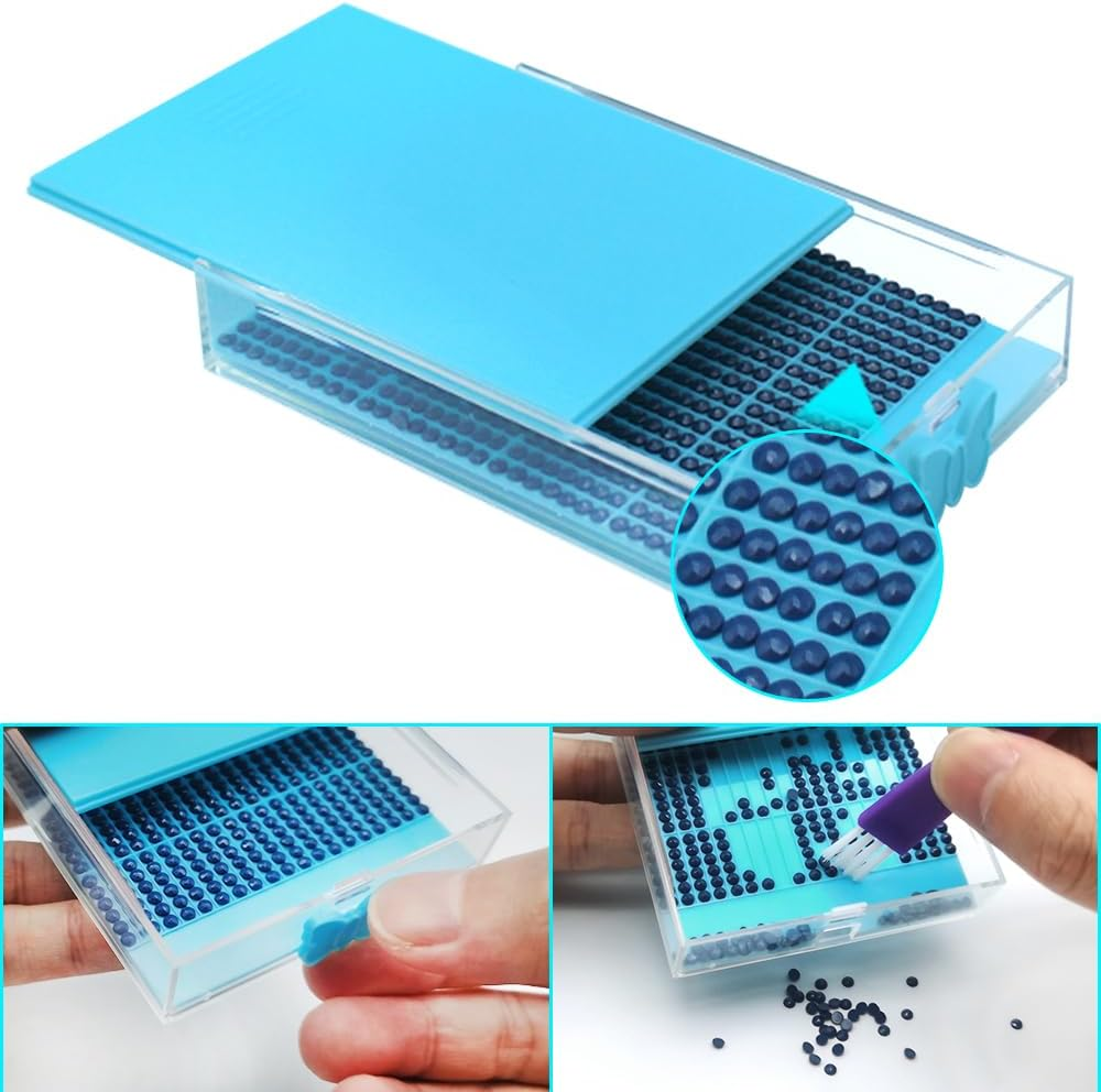 4 Set of Diamond Art Trays Kits for Adults, Finegood Diamond Art Accessories Diamond Art Storage Containers Tray Diamond Art Painting Kits Tools for DIY Art Crafts image number 2