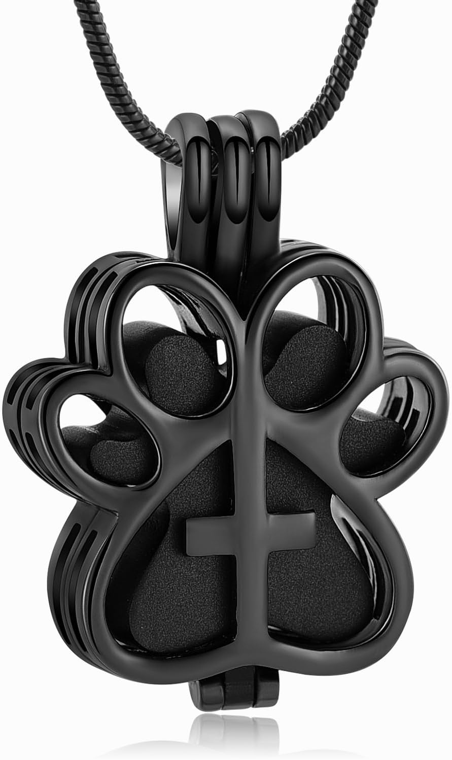 Memorial Jewelry Forever in My Heartno Longer by My Side Cremation Pet Urn Necklace Screw Opens and Lock Ashes Pendant Jewelry for Dog Cat (Silver)