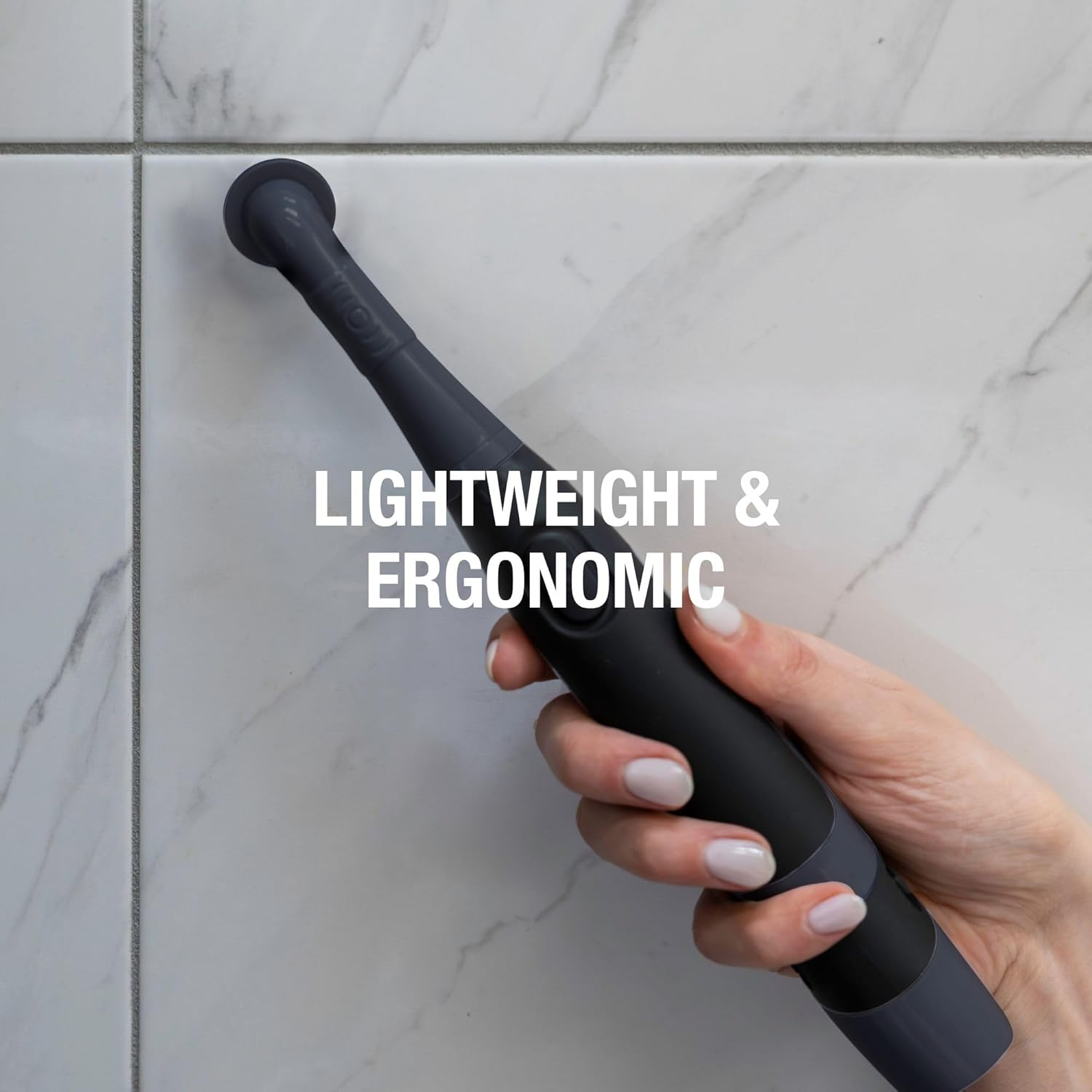 GLASSGUARD Mini Electric Scrubber - Battery Powered Cleaning Brush with 5 Interchangeable Heads & Batteries Included &ndash; Grout Cleaner Brush for Tiles, Bathroom, Kitchen & Corners image number 4