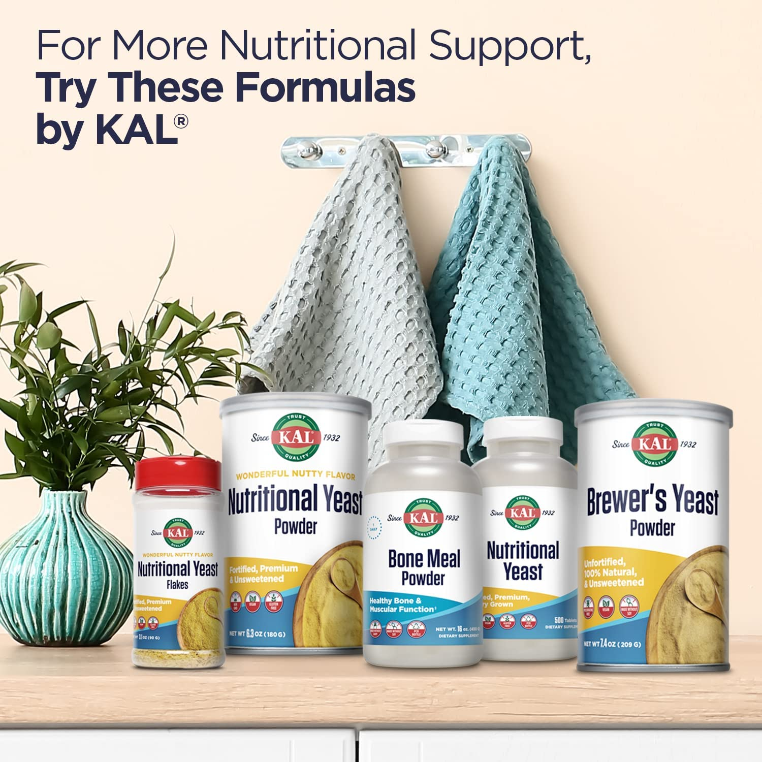 KAL Nutritional Yeast Flakes | Vitamin B12, Vegan, Non-Gmo, Gluten Free | Unsweetened, Great Flavor, No Bitter Aftertaste | Great for Cooking | 22 Oz image number 5