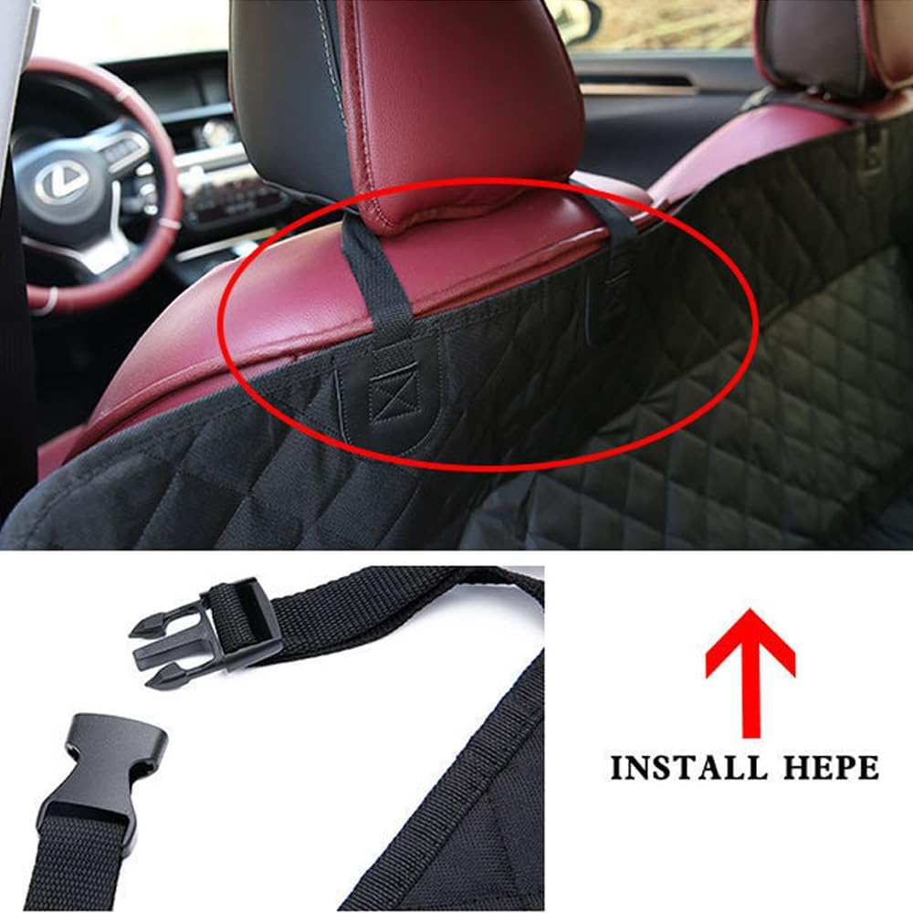 HPAMR Dog Car Seat Cover Hard Bottom, Dog Car Seat Covers for Back Seat, Dog Hammock for Car, Back Seat Pet Cover, Back Seat Extender, Pets Backseat Protector, Back Seat Pets Covers for Dogs image number 1
