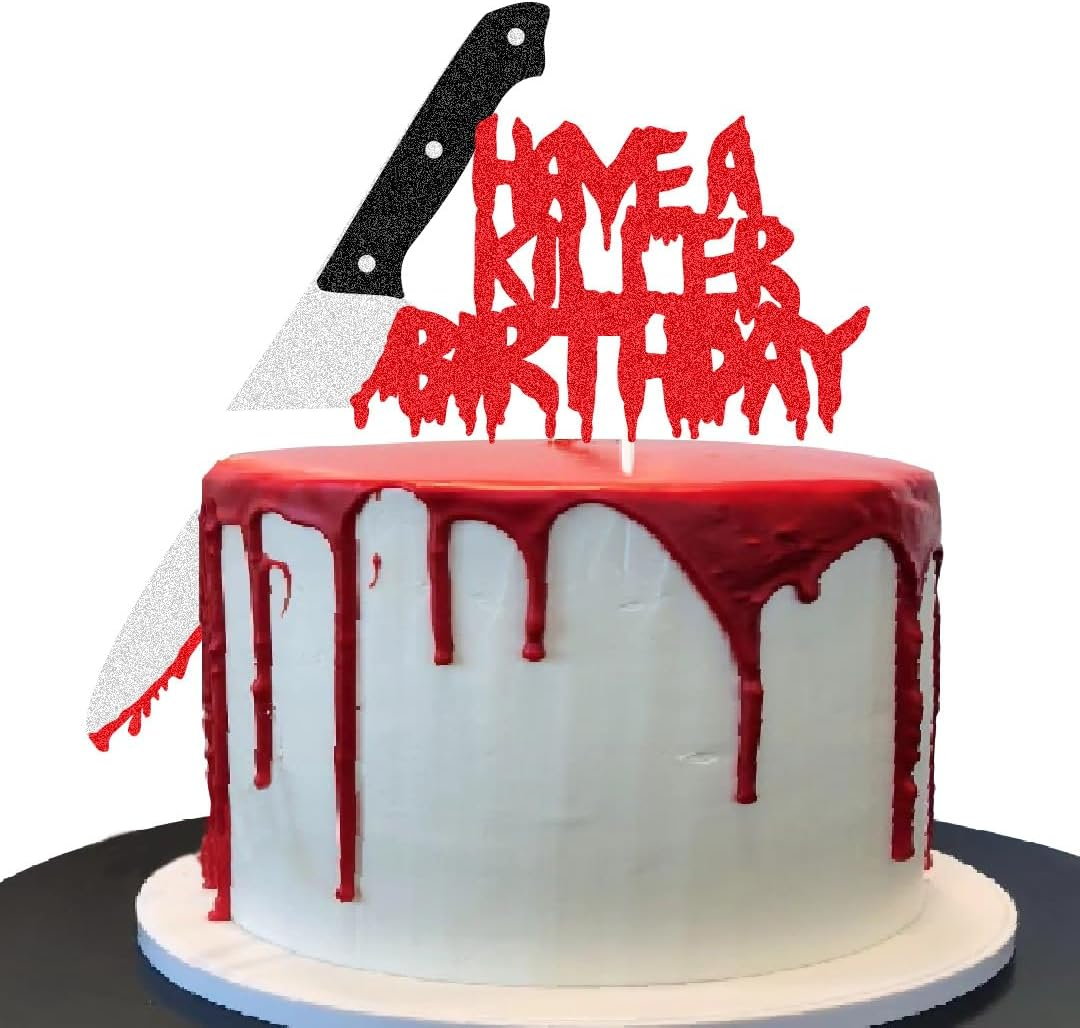 Have a Killer Birthday Party Supplies, Horror Classic Cake Topper Decorations for Halloween Horror Party Supplies Decor (16) image number 5