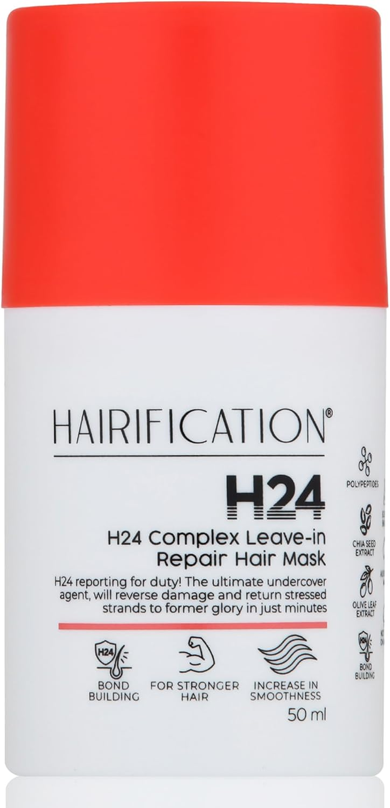 Hairification H24 Leave-In Repair Hair Mask for Women, Leave-In Conditioning Treatment for Damaged, Dry or Chemically Treated Hair, Helps Protect from Heat Damage for Soft and Smooth Hair - 50Ml image number 3