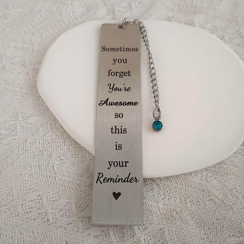 Christmas Birthday Gifts Bookmarks Inspirational Gift Bookmark for Women Men Sometimes You Forget You'Re Awesome Gift Book Marks for Book Lovers Coworker Gifts for Bookworm image number 5