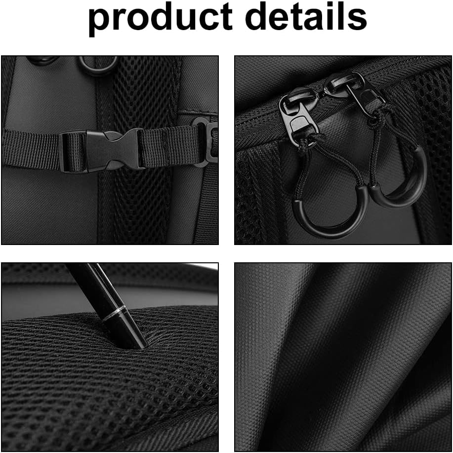 ACAGALA Multifunctional Large Capacity Motorcycle Backpack Motorcycle Helmet Bag Moto Riding Compatible with Men Women Waterproof Helmet Backpack