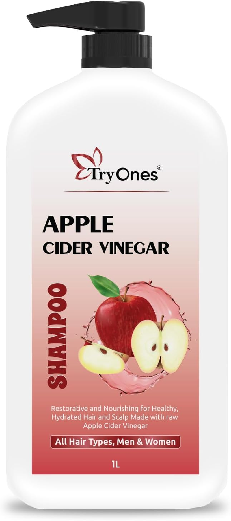 Tryones Apple Cider Vinegar Shampoo with Natural Ingredients Frizz, Scalp Nourishment Shampoo for Hair Fall | No Sulphate No Paraben | for Men & Women &ndash; 1000Ml image number 5