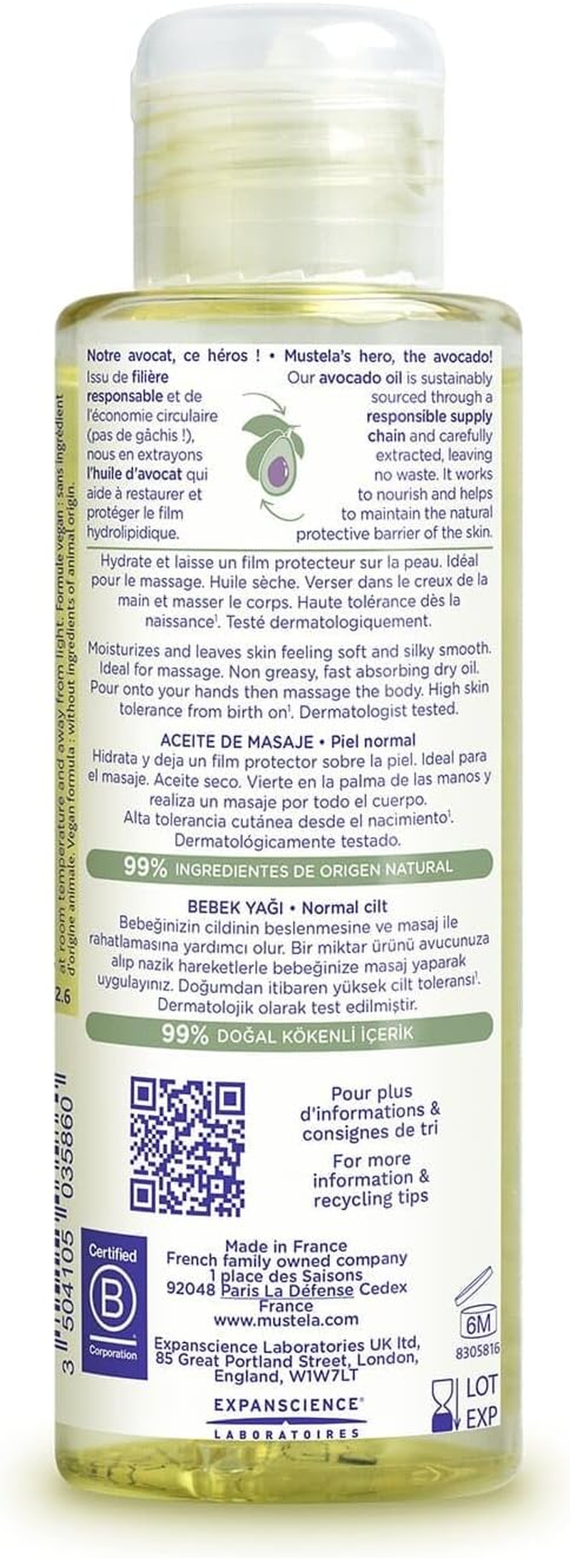 Mustela Baby Massage Oil - for Normal Skin - 100Ml image number 6