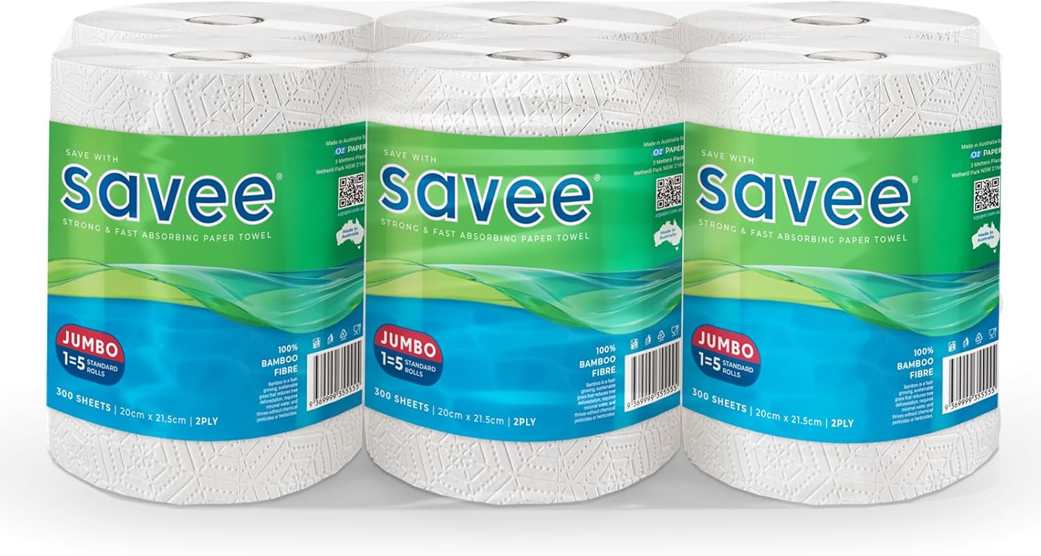 Savee Jumbo Paper Towel (6 Rolls X 300 Sheets) image number 3