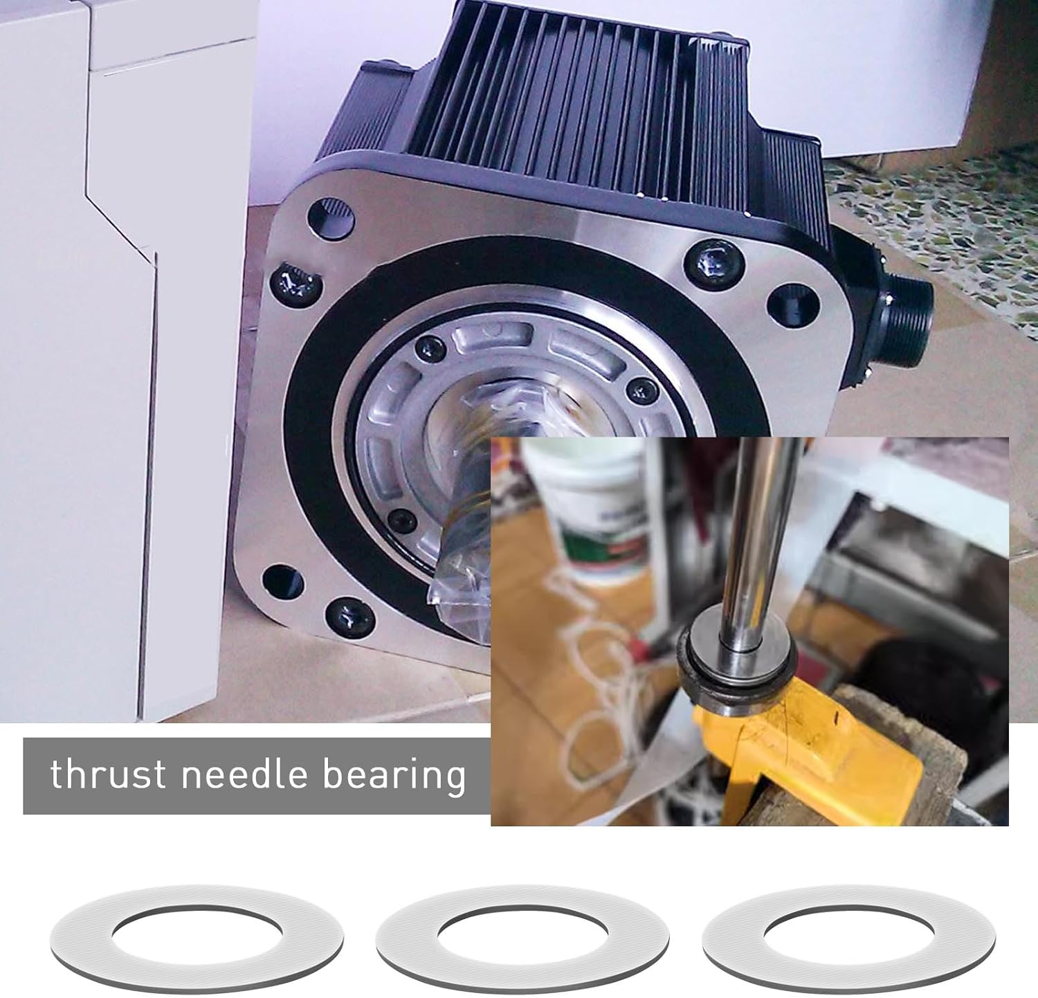 Emsea 4 Sets Needle Roller Bearing AXK2035 Pressure-Resistant Thrust Roller AS2035 Planar Bearing Needle Roller Thrust Bearings with 2 Washers