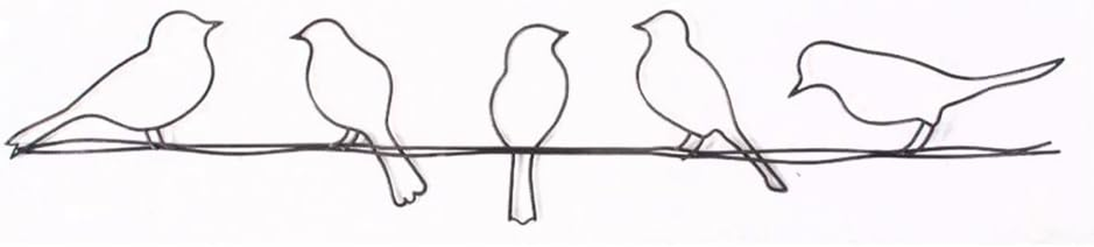 Graham & Brown 41-221 Bird on a Wire Metal Wall Art, Black, 5.00" X 23.00" image number 2