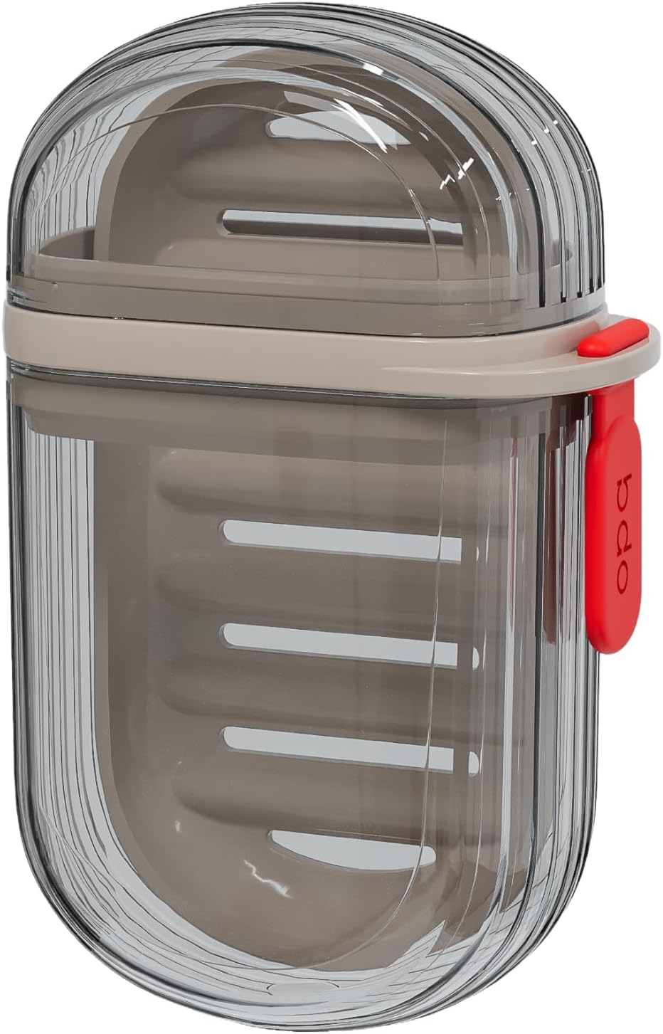 Topavatop Travel Soap Case, Leakproof Soap Box with Lid, Bar Soap Holder for Traveling, Portable Soap Box with Drainage Layer, Draining Soap Dishes for Gym, School, Camping, Trip - Beige - 1Pcs