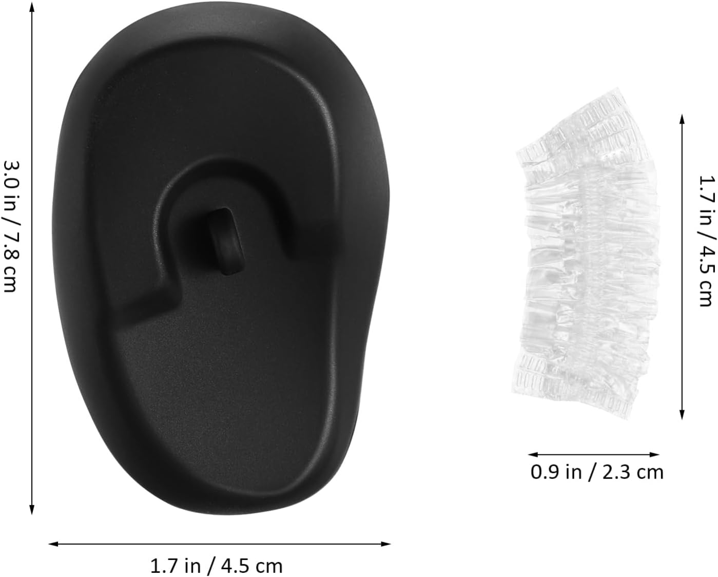 2Pairs Silicone Ear Covers for Hairdressing Transparent Ear Protectors Comfortable against Hair Dye and Water image number 5