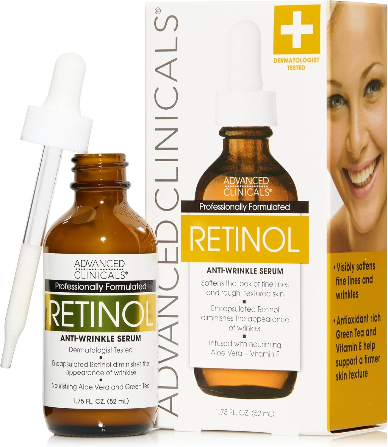 Advanced Clinicals Professional Strength Retinol Serum. Anti-Ageing, Wrinkle Reducing 50Ml (1.75 Oz) image number 2