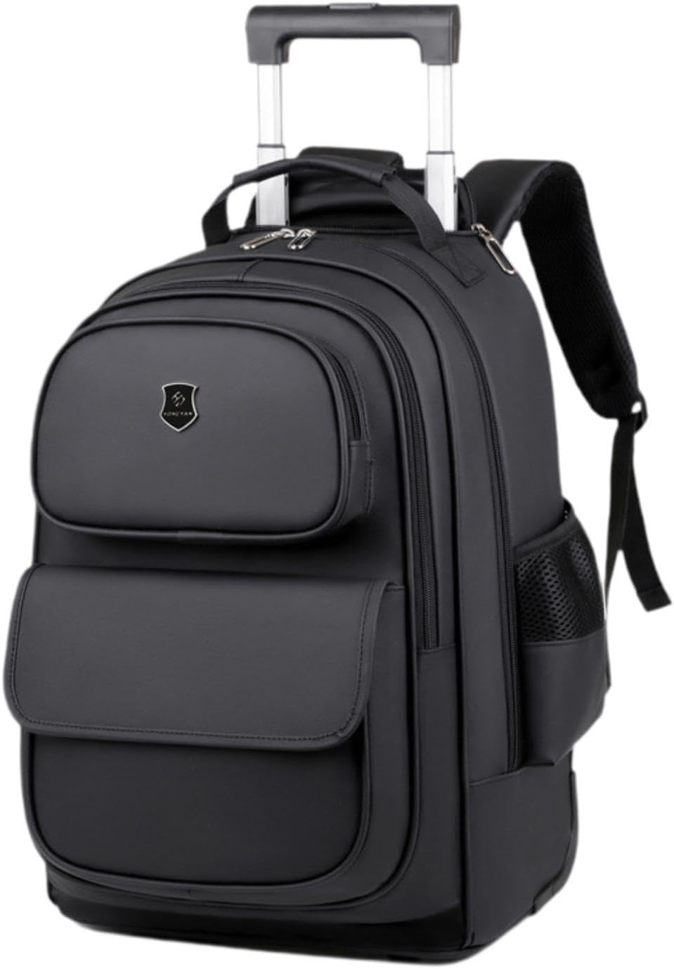Magideal Laptop Backpack Suitcase with Wheels Oxford Cloth Rolling Laptop Briefcase Trolley Business Cabin Bag for Overnight Women Men