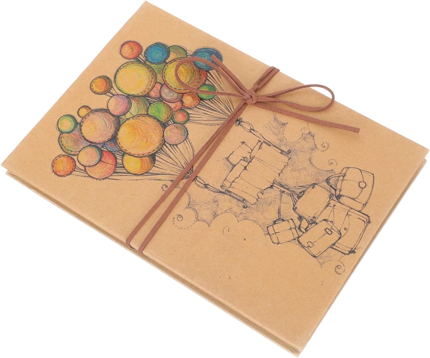 Mobestech Romantic Accordion Style Scrapbook Photo Album Kit Balloon Pattern Cover for Birthday Christmas image number 3