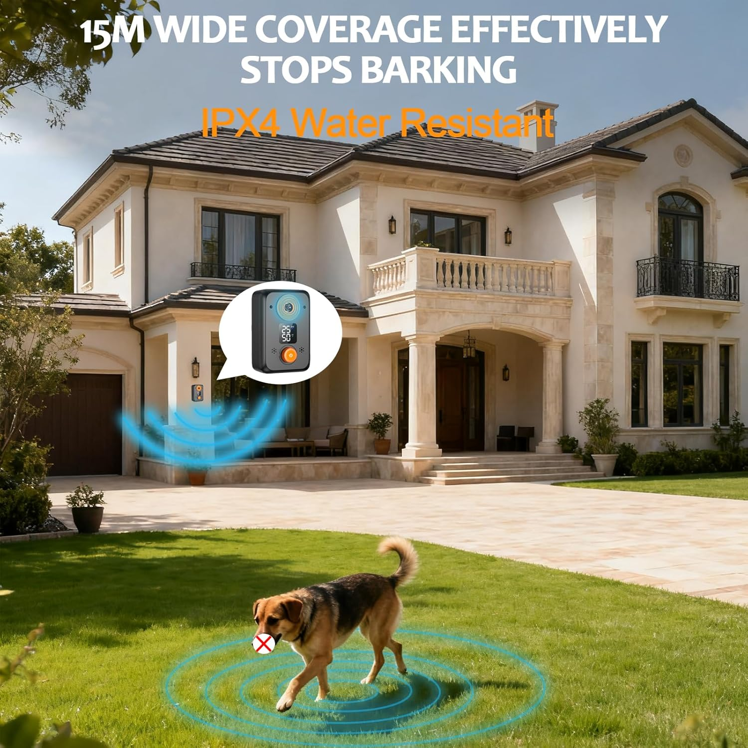 Anti Barking Devices, Ultrasonic Dog Bark Deterrent Devices, Dog Barking Deterrent Devices, Dog Barking Stopper, anti Barking Device for Dogs Long Range 50Ft Bark Box Indoor Outdoor for Dogs Training image number 1