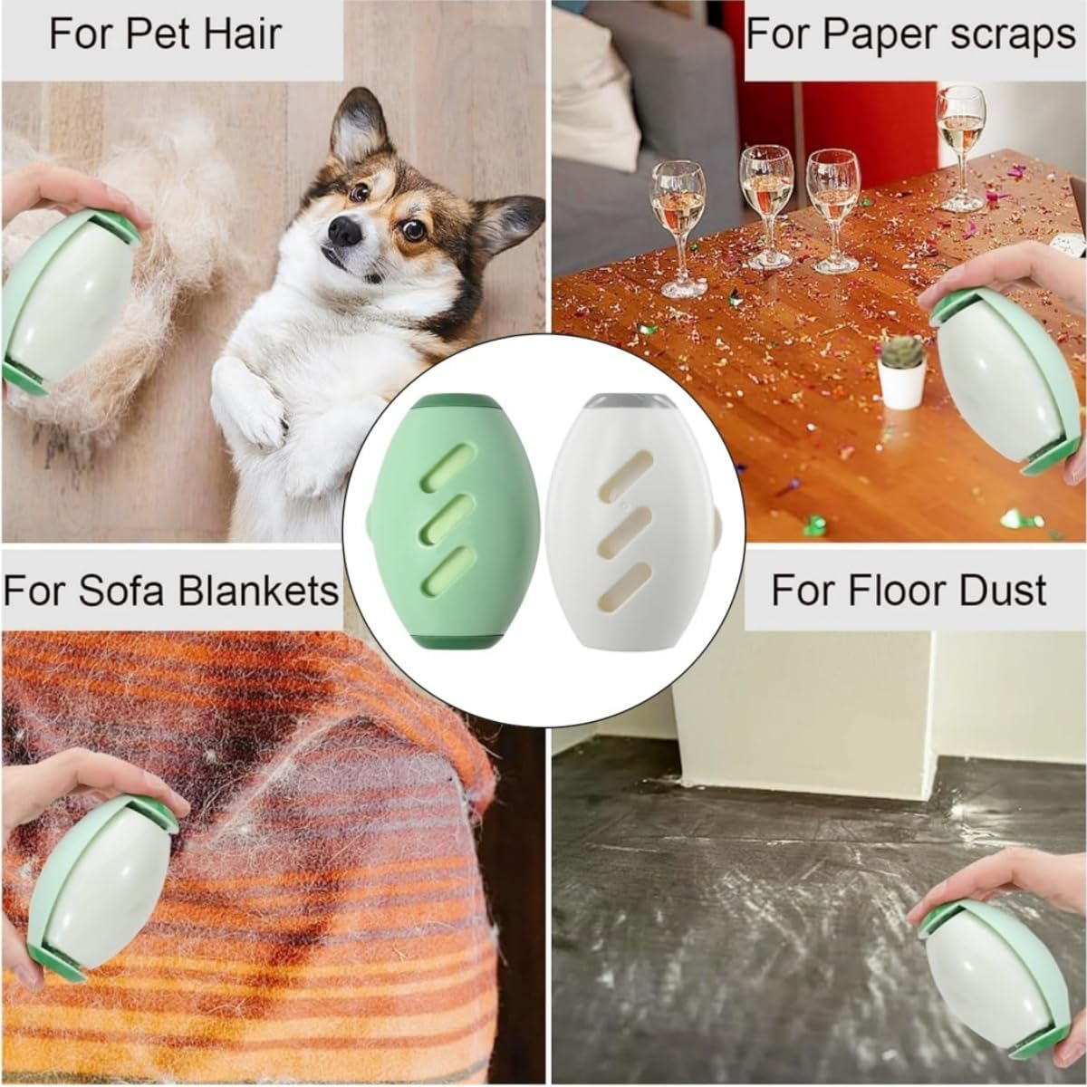 Bessy Shop Pack of 2 Reusable Lint Roller with Sticky Gel, Washable Pet Hair Remover for Clothes, Hair and Dust, Portable Lint Roller Sticker for Pet Hair, Household & Cleaning image number 4