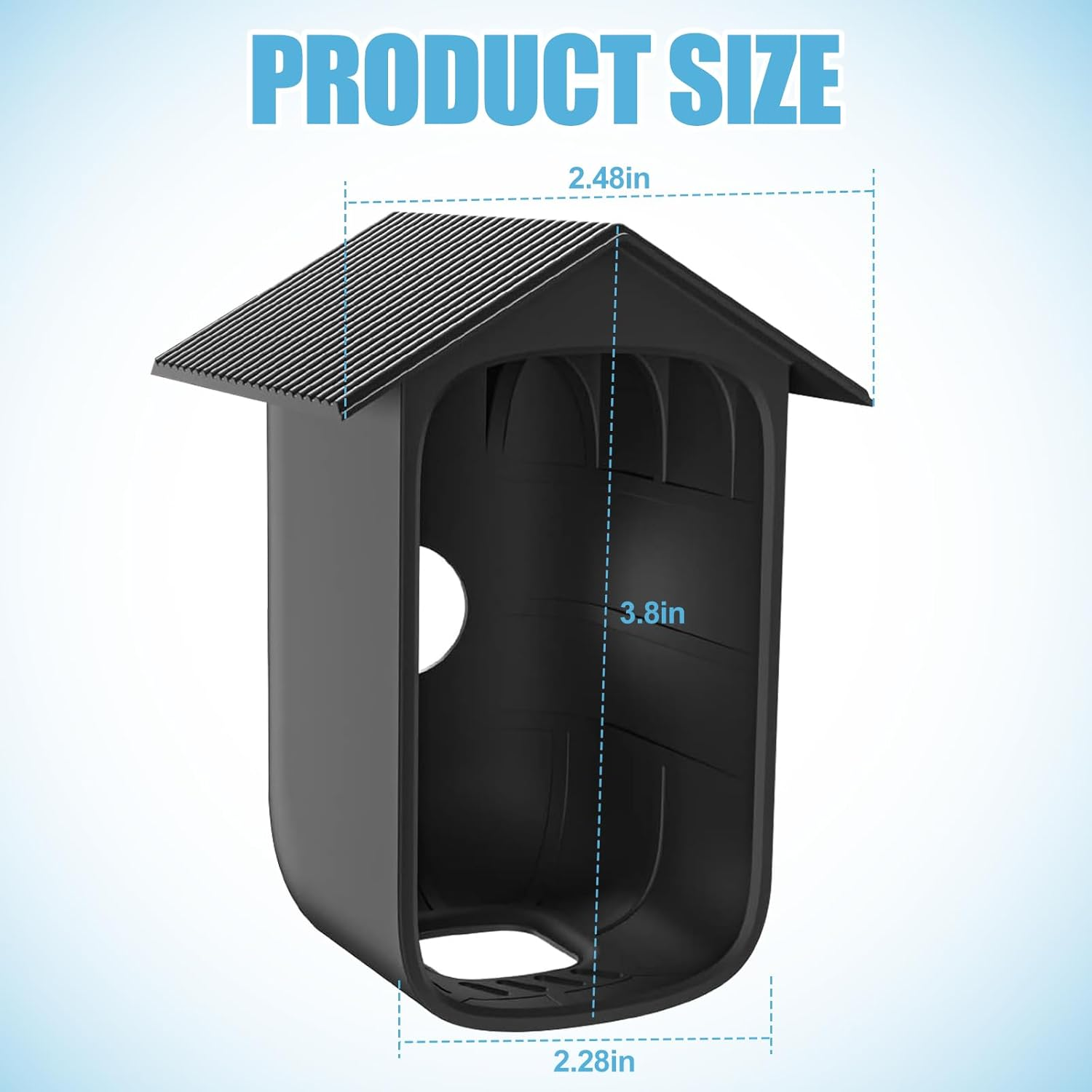 Hshenjhu Pack of 2 Weatherproof Silicone Case for Eufycam 2C/2C Pro, Eufycam 2C Black Silicone Protective Case, Waterproof Silicone Camera Protection, Waterproof, Soft, Durable, for Indoor and Outdoor image number 2