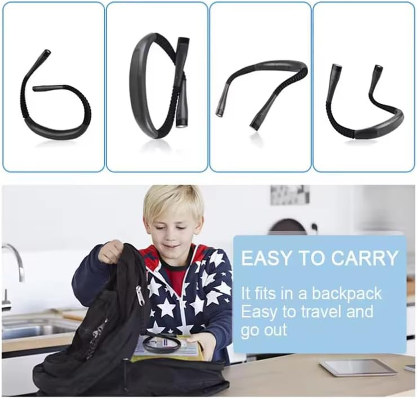 Neck Light, Rechargeable Reading Light, 3 Colors 9 Stepless Brightness, Book Light with a Lock, Timer and Sleep Aid, Ergonomic Design, Perfect for Reading, Camping, Knitting Craft (Pink) - Silver Gray image number 6