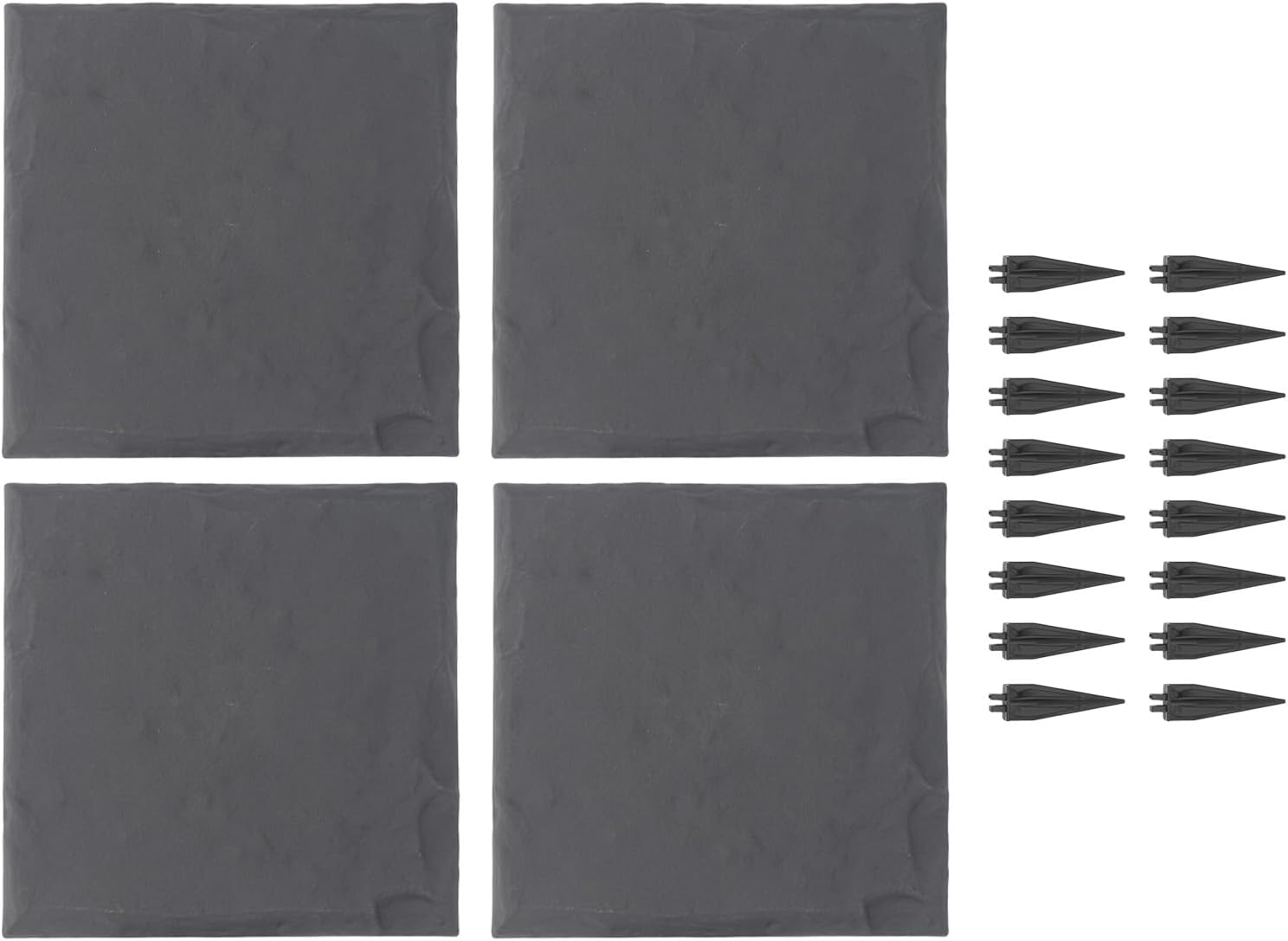 Decorative Stepping Stones, Resin Garden Stepping Stones with Ground Stakes, That Stake into the Ground, 4 Pack Home or Garden Step Stones for Outdoor Walkway Pathway Pavers