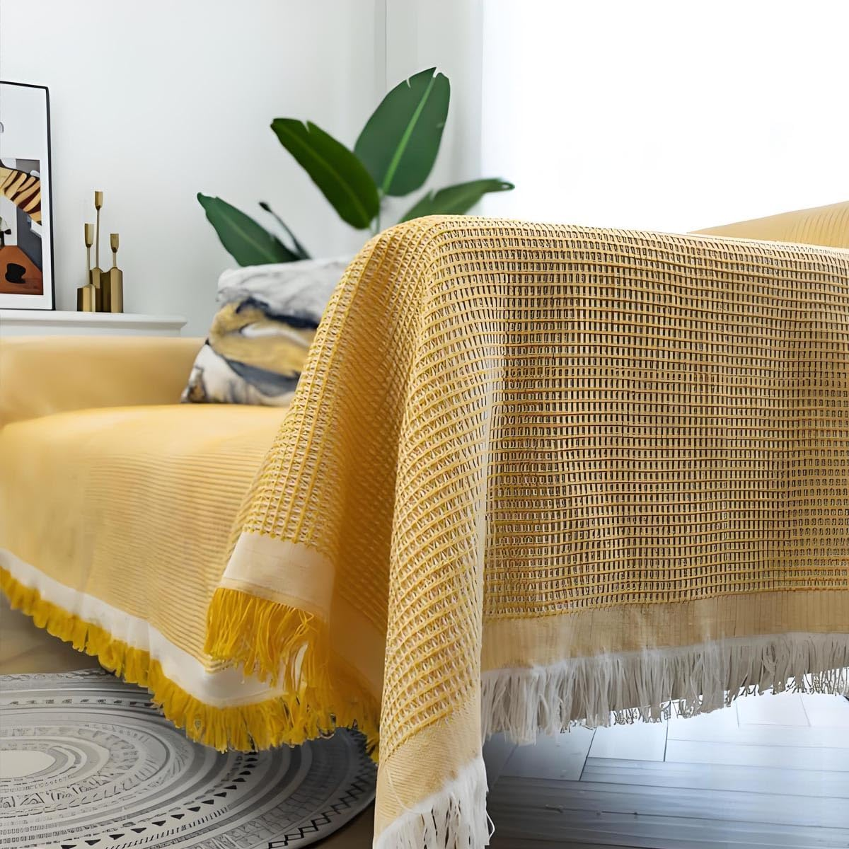 Outdoor Picnic Blankets Foldablet, Tent Camping Blanket,Picnic Mat,Picnic Rug,Camping Accessories,Beach,Grass,Tent Mat Washable (Yellow Grid 180X130Cm) - Yellow T Grid 180X130Cm image number 5