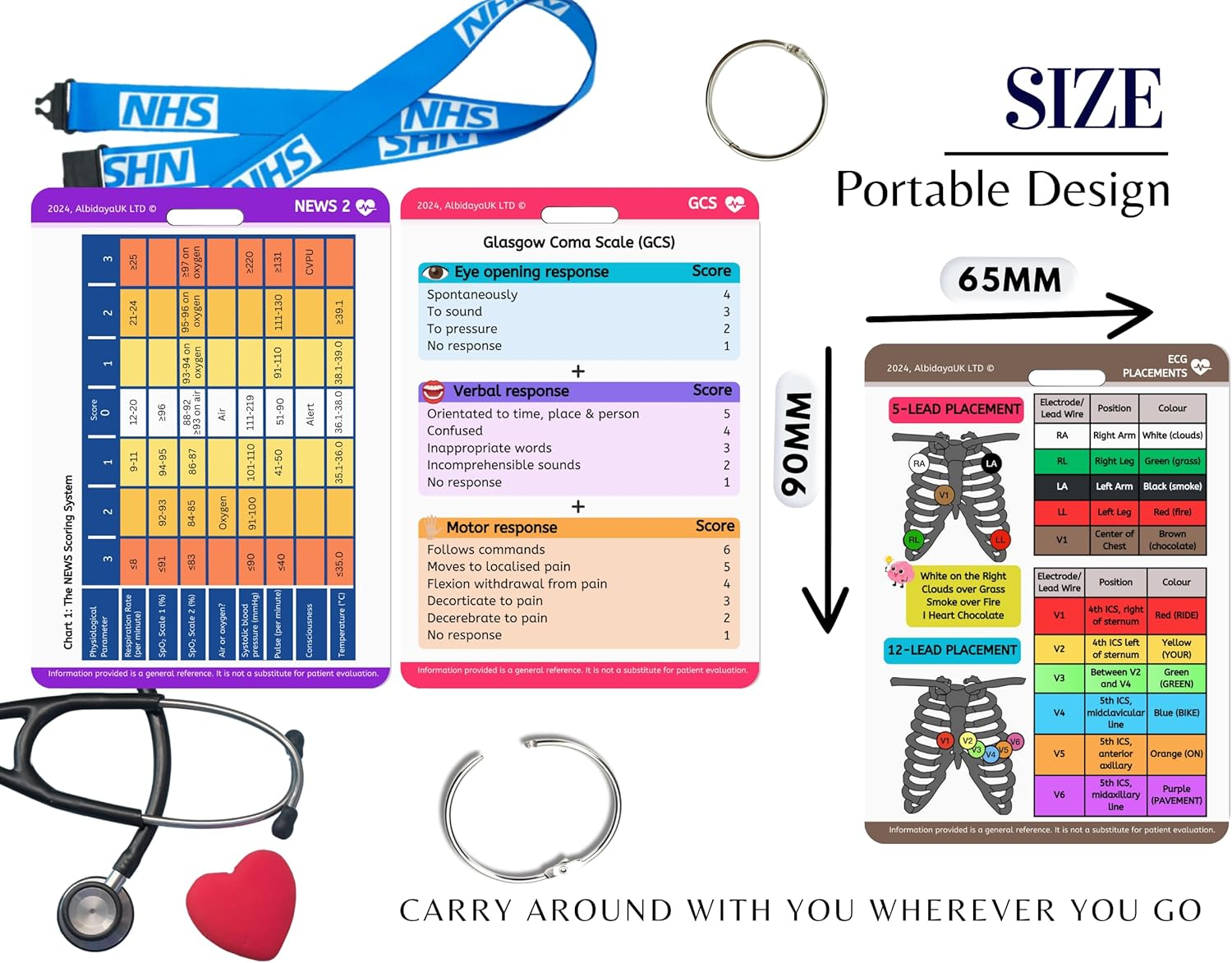 Medical Nursing Reference Card Set, Healthcare References for Students, Nursing Reference Notes, Nursing Cards, Clinical Badge Cards, Educational image number 4