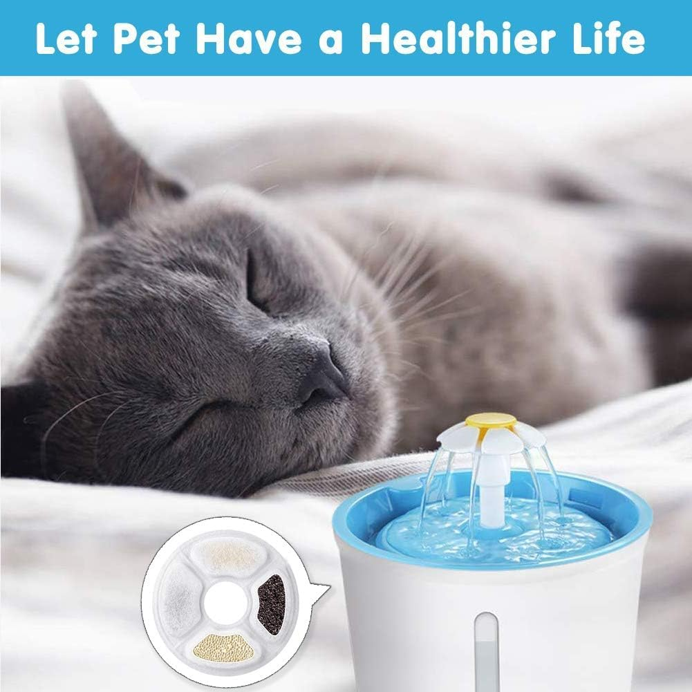 Cat Fountain Replacement Filter, 12-Piece Pet Water Fountain Filter, 3 Triple Filtration System Replacement Filter image number 3
