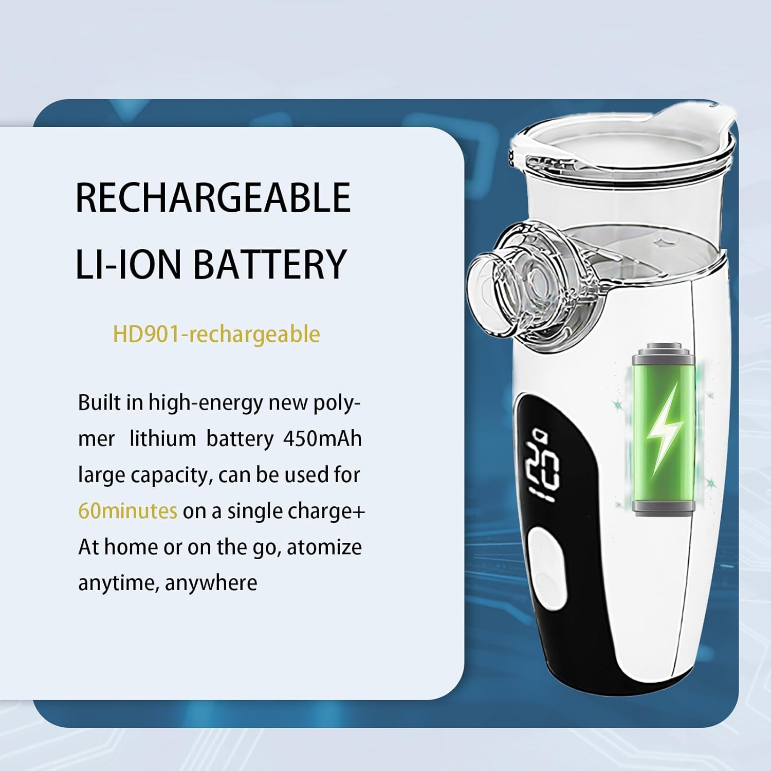 4 in 1 Nebuliser Machine for Adults & Kids, Portable Nebulizer and Eye Steamer for Adults, LED Display & Timing Function, 3 Adjustable Rate, Silent Mode, Easy Clean, ​​Leak-Proof​ image number 1