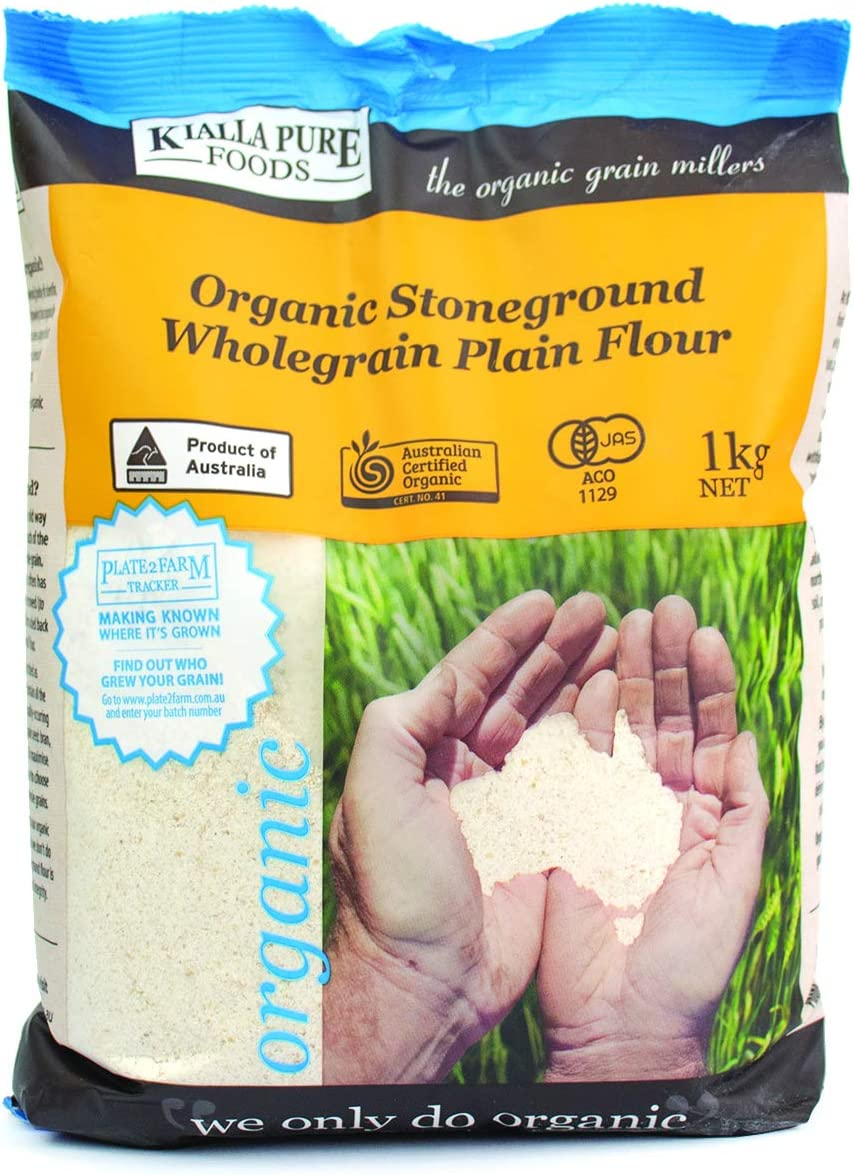 Kialla Pure Organics Organic Stoneground Wholegrain Plain Flour, 1 Kg, Multicolour image number 2