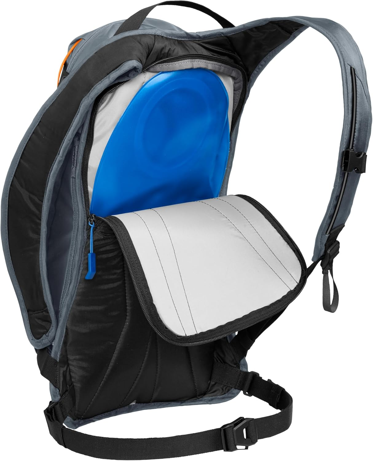 Camelbak Powderhound 12 Hydration Pack, 70Oz, Vapor/Flame/Beet - Grey/Orange 2.0 image number 3