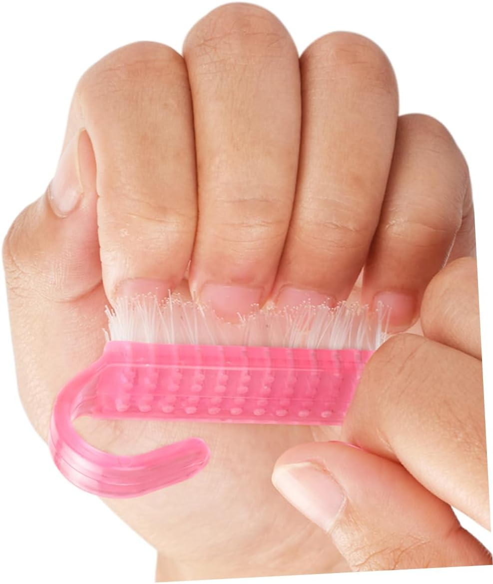 PACKOVE 12Pcs Nail Art Dust Brush Hand Grip Nail Cleaning Manicure Supplies for Fingernail Cleaning Small Plastic for Manicure image number 3