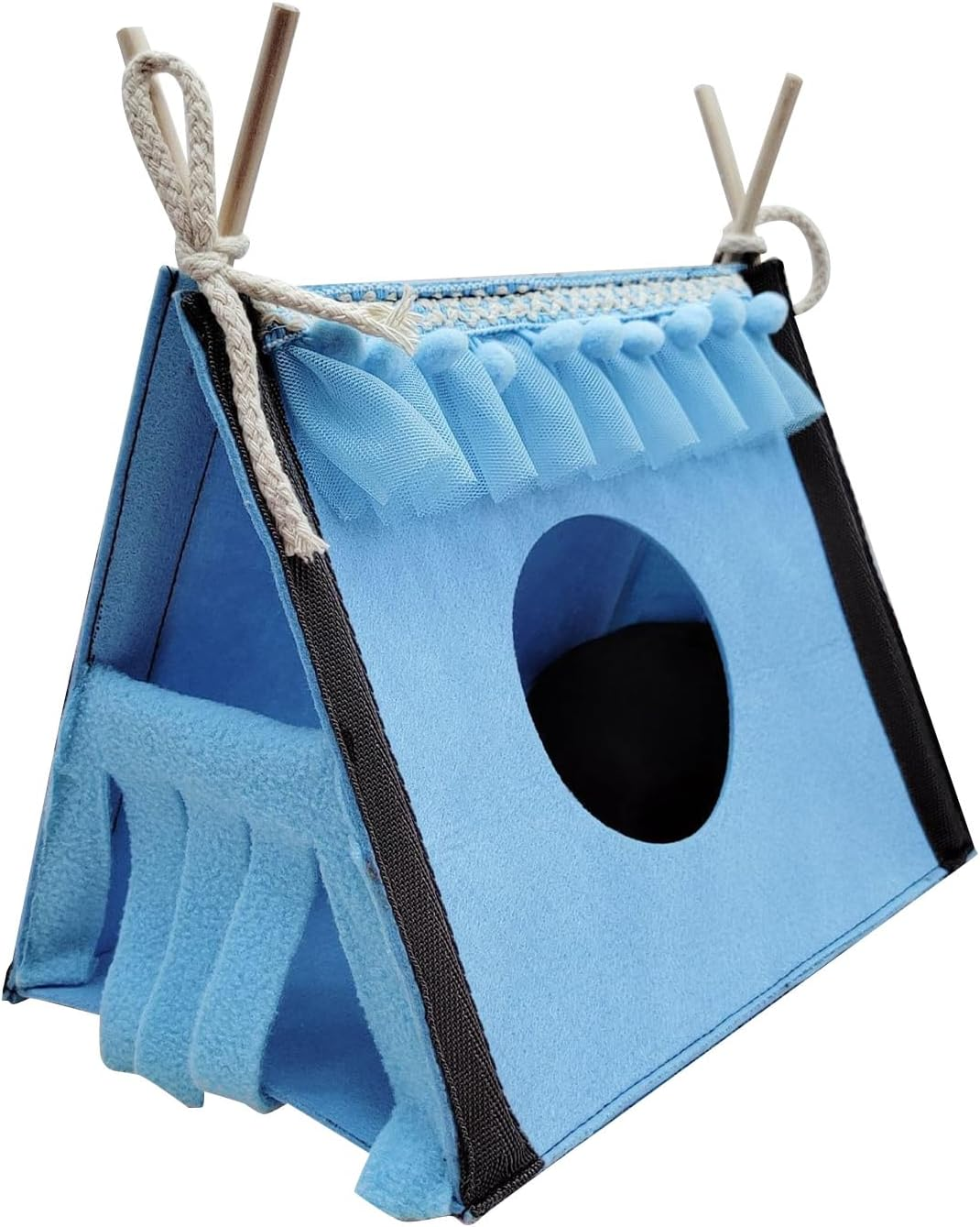 Rat Hideout Tunnel Tent Toy, Guinea Pig Hideout Tunnel Tent Comfortable Simple Installation Convenient Clean Multifunctional for Home (Blue) image number 3