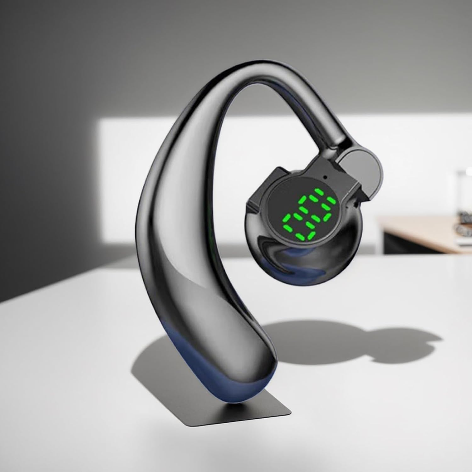 Over Ear Earbuds | Gym Headphones - Digital Display Earphones with Enhanced Bass for Swimming Phone Calls Music Play Game Home Gym image number 4