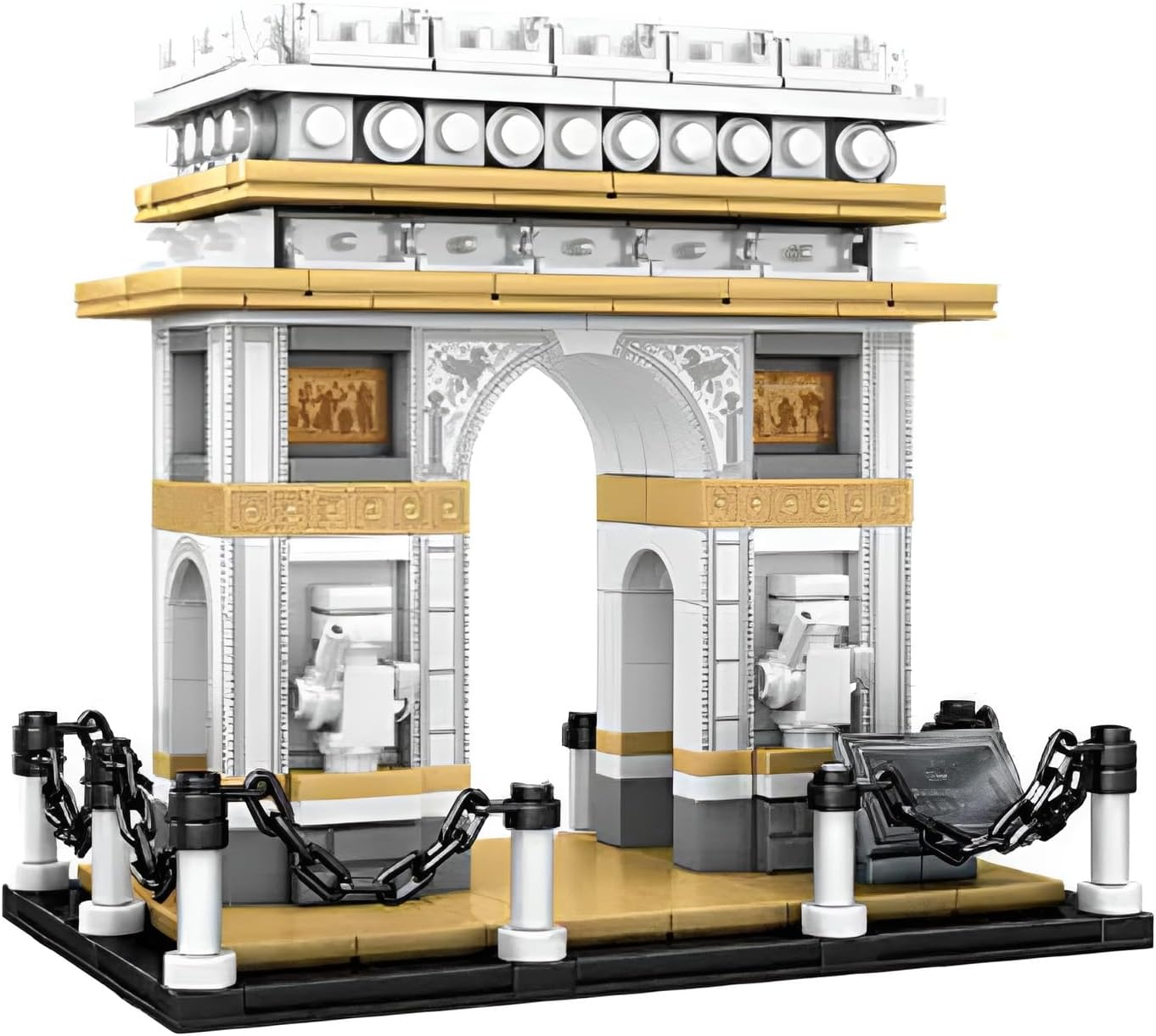 Architecture Arc De Triomphe Micro Building Blocks Construction Kit, Famous Landmark Clamping Blocks for Adults, Collector'S Model Set for Building (516 Pieces)