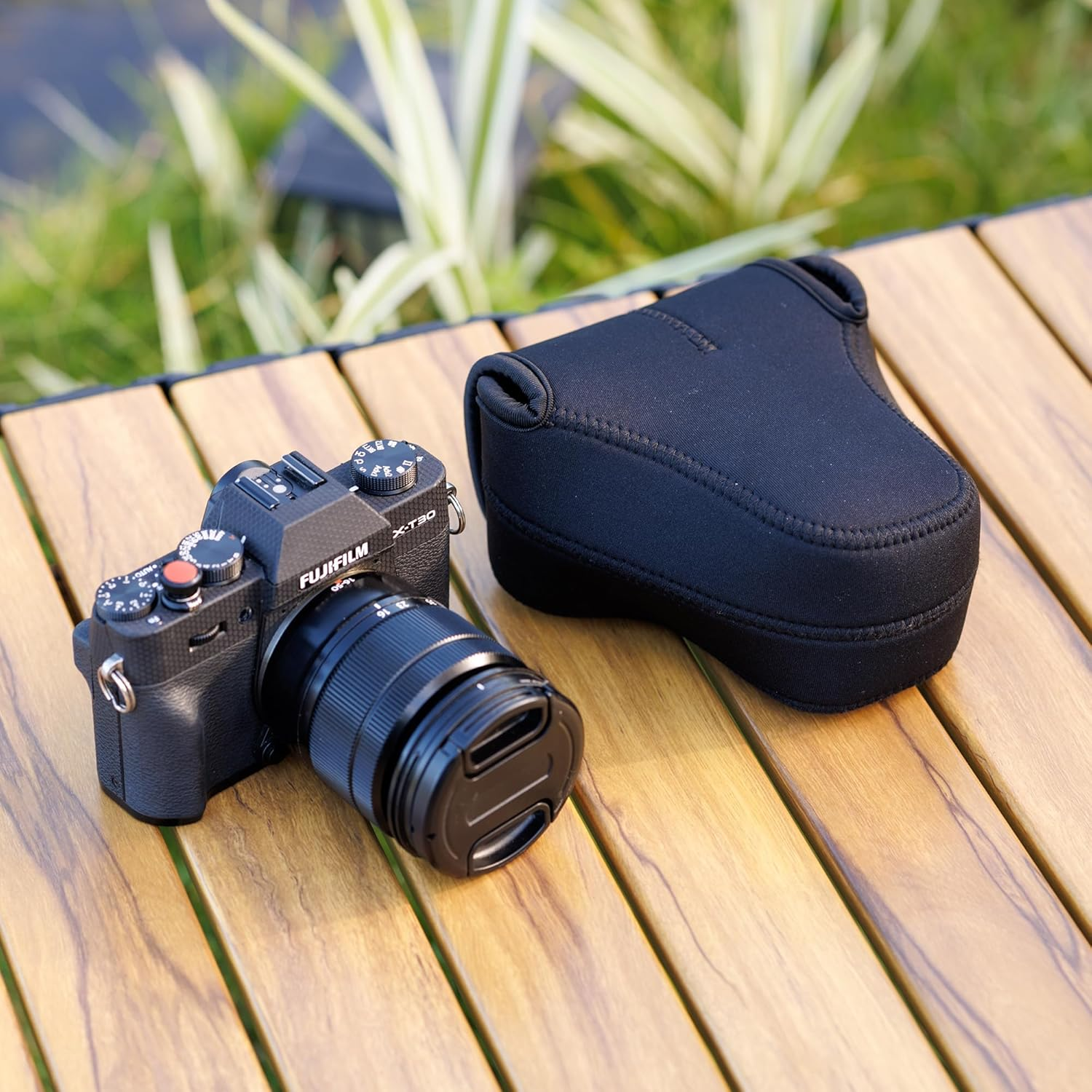 JJC Neoprene Camera Case Protective Sleeve Pouch for Fuji Fujifilm X-T30 X-T20 X-T10 + XF 18-55Mm F2.8-4/Xf 16Mm F1.4 Lens for Canon EOS M50 M6 Mark II M5 + EF-M 15-45Mm/Ef-M 18-55Mm Lens & More image number 4