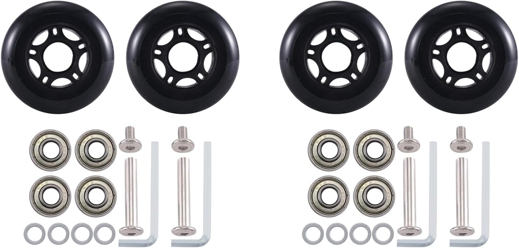 Barbuly 75Mmx 24Mm Luggage Suitcase Replacement Wheels, PU Swivel Caster Wheels Bearings Repair Kits, a Set of 4 image number 5