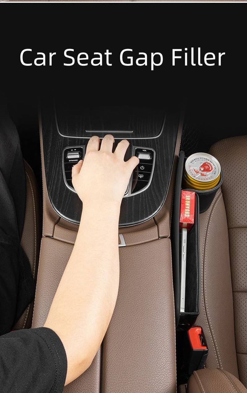 Car Seat Gap Filler,Car Seat Storage Box,Car Seat Gap Bag (Black Right 1)