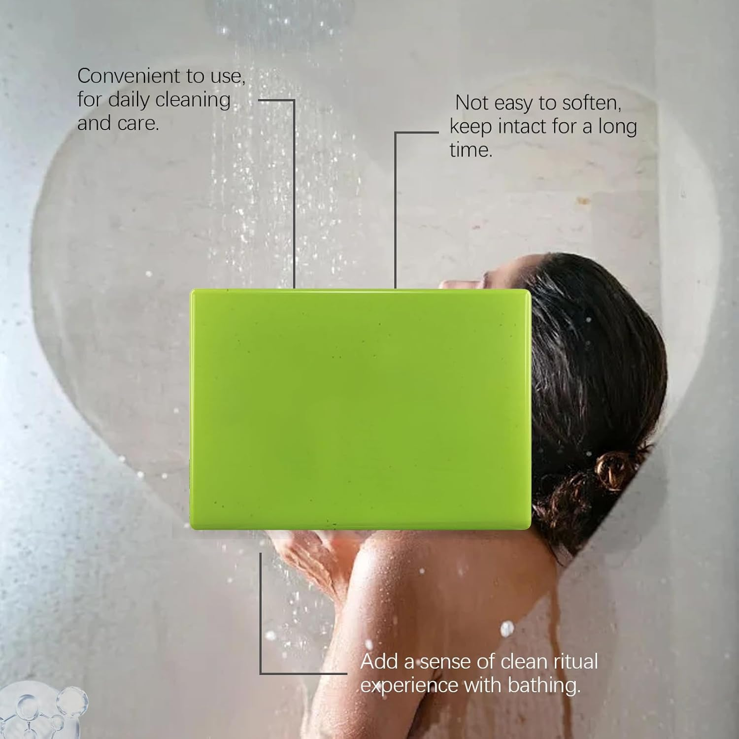 QPJUVC Tea Tree Oil Soap Bar, 100G Natural Plant-Based Bar Soap - Deep Cleansing Face & Body Wash with Olive Oil & Coconut Oil, Odor Control, Refreshing Cleanse, Sweat Removal & Soothes Skin (3) image number 4