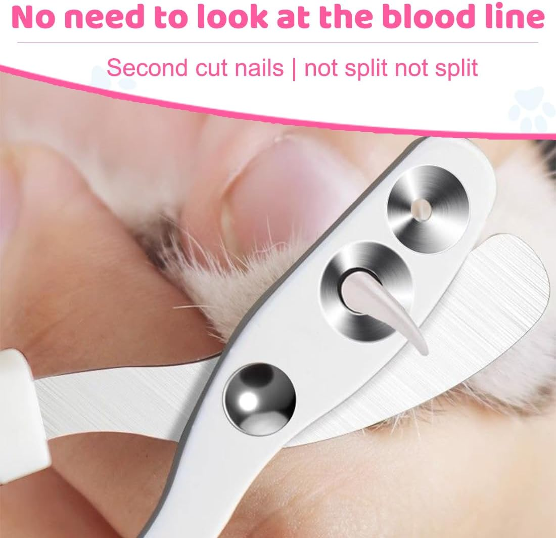 Cat Nail Scissors, Double Hole, Cat Nail Scissors, Cat Claw Cutter, Excellent Claw Scissors, Fits Well in the Hand, Cat Nail Scissors Are Very Easy and Safe to Use (Rose Red) image number 5