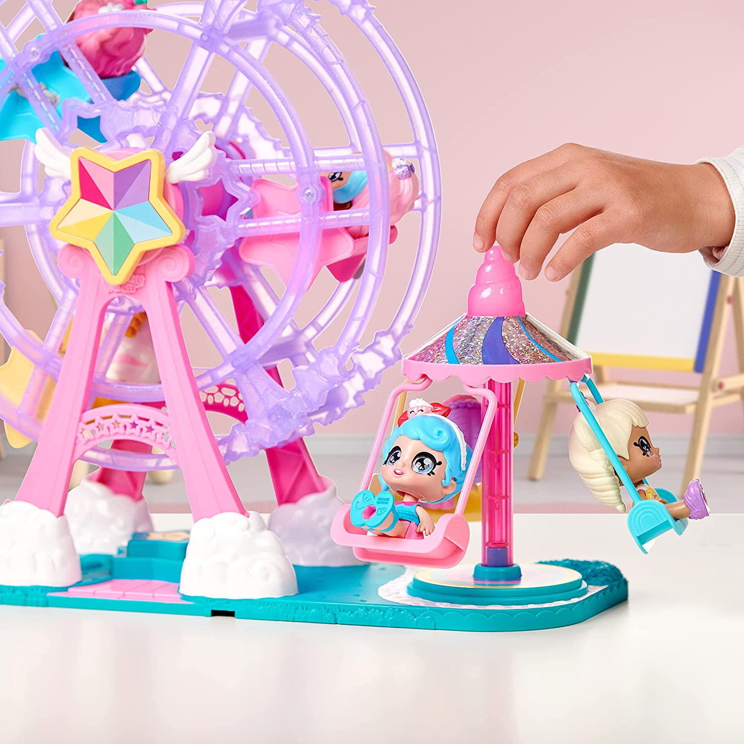 Kindi Kids Minis Collectable Ferris Wheel and Posable Bobble Head Figurine 2Pc image number 5