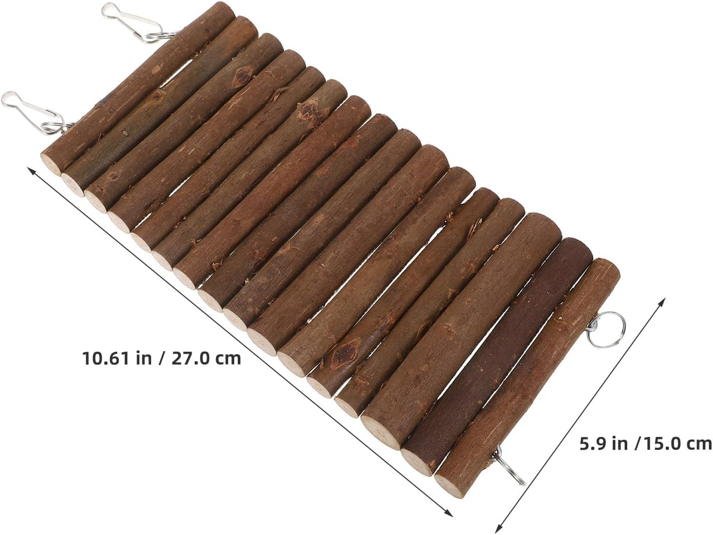 SWOOMEY Parrot Chewing Swing Toy, Wooden Bird Tunnel Hammock, Climbing Perch Platform, Bird Perch Stand Chewing Toy for Large Cage Budgie Macaw image number 2