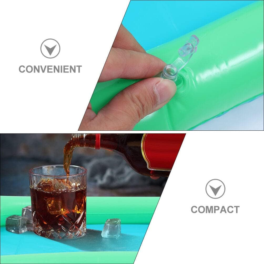 Totority 6Pcs Inflatable Ice Serving Bars Food Drink Holder for Pool Party Inflatable Cooler Tray Ice Serving Trays Random Color image number 5